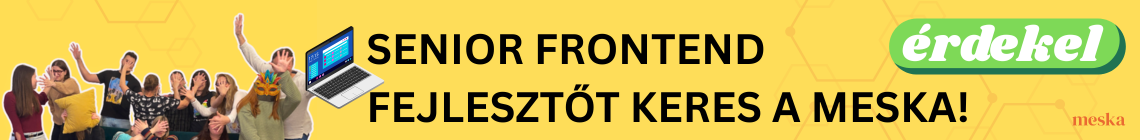 Senior frontend fejlesztőt keres a Meska!