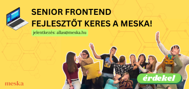 Senior frontend fejlesztőt keres a Meska!