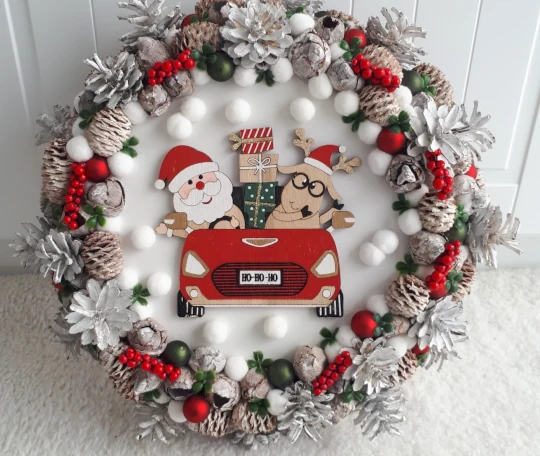 Mikulás ajtódísz, kopogtató