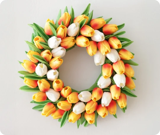 Tulipános ajtódísz